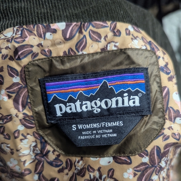 Patagonia Back Pasture Barn Field Quilted Zip Snap Floral Jacket Small - Picture 5 of 14